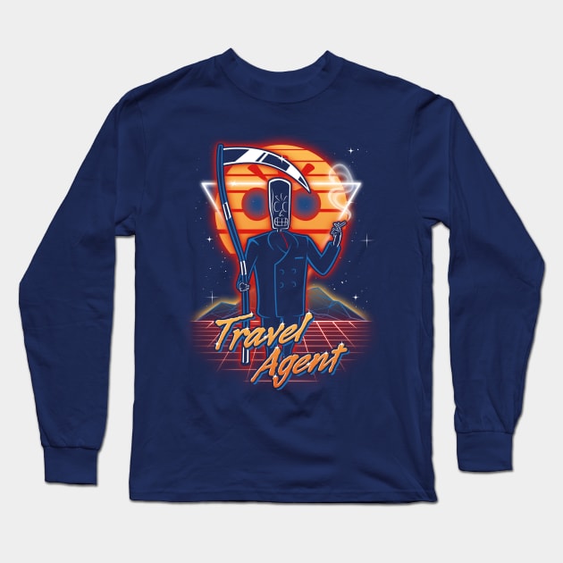 Retro Travel Agent Long Sleeve T-Shirt by Olipop